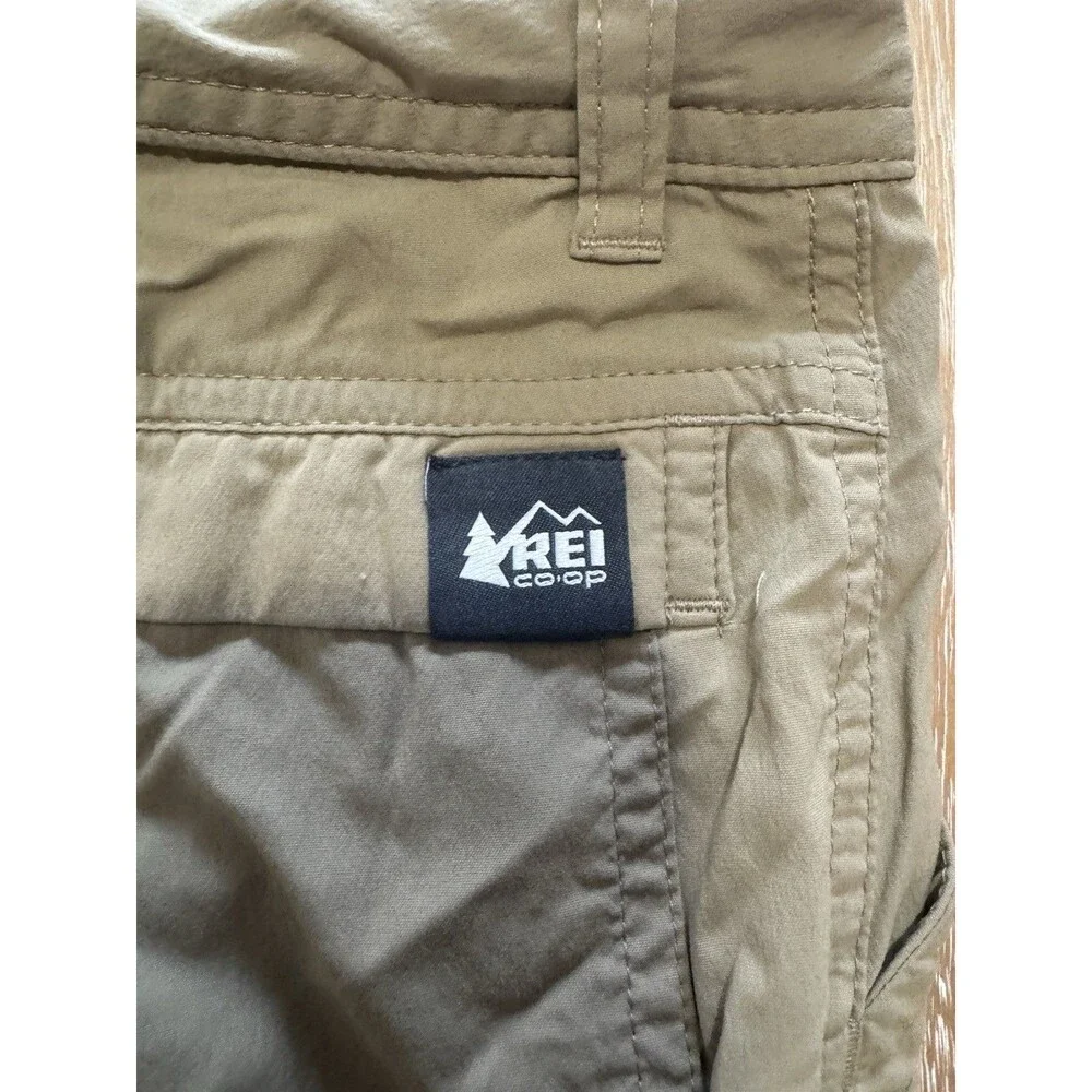 REI Co-op Sahara Convertible Pants Youth Boys Large 14-16 Zip Off Cargo Khaki